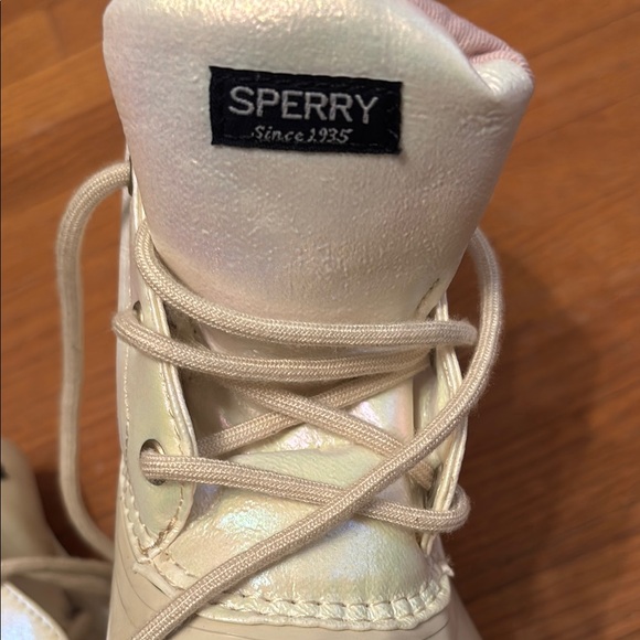 Sperry Cream Rain & Snow Boots with Rugged Sole - Picture 2 of 9